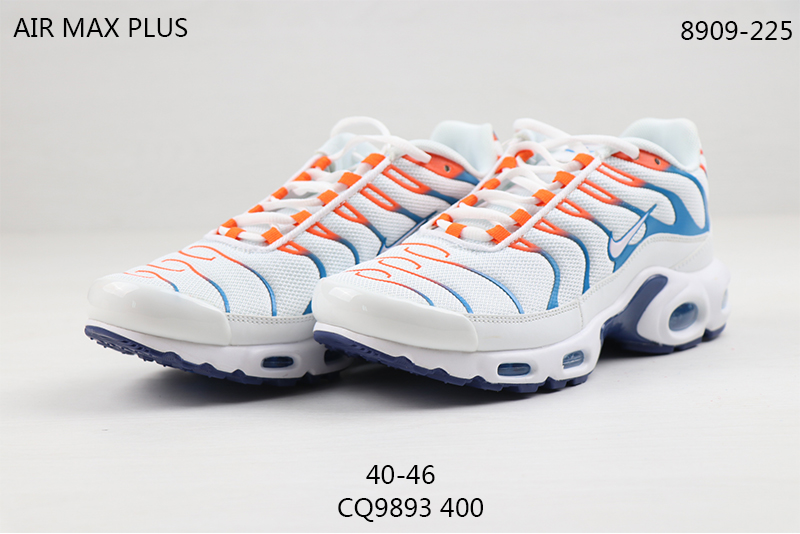 2020 Nike Air Max TN Plus White Blue Orange Shoes - Click Image to Close